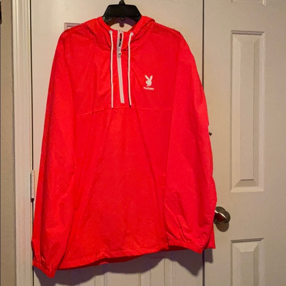 Pacsun Playboy Bright Pink Windbreaker